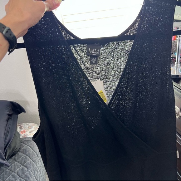 Eileen Fisher Tank Top Women’s 3X Crepe Wool Knit Sleeveless Semi Sheer Z - Picture 9 of 9